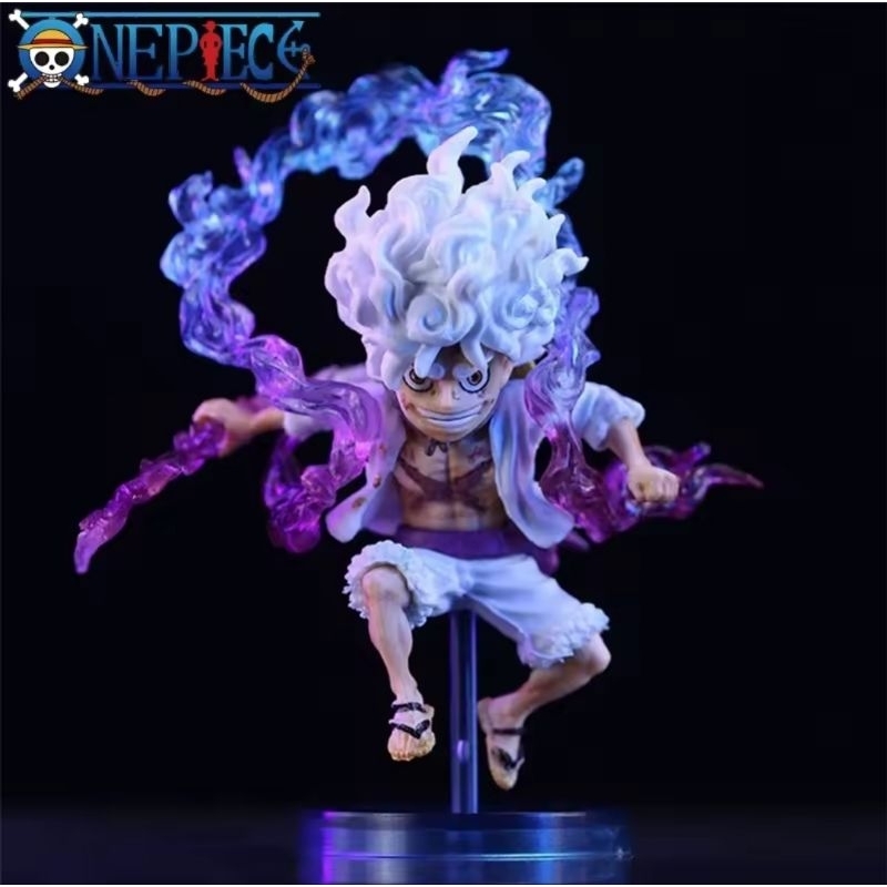 Anime One Piece Luffy Gear 5, Action figures - Miniaturas Colecionáveis, Boneco Luffy Gear 5, 8cm