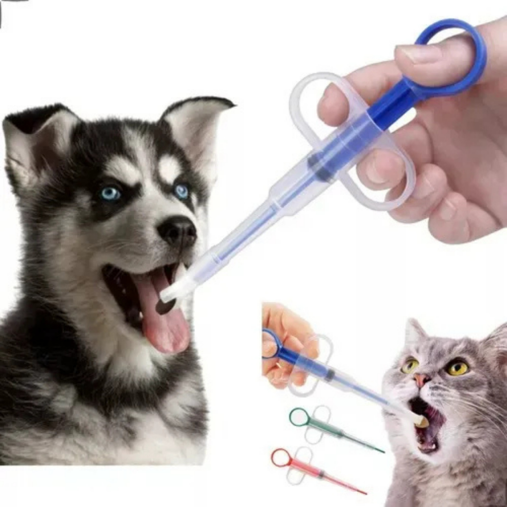 Seringa Aplicadora de Remédios Comprimidos para Cachorro Gato Pet Alimentador Reutilizável, Medicamentos para Pets