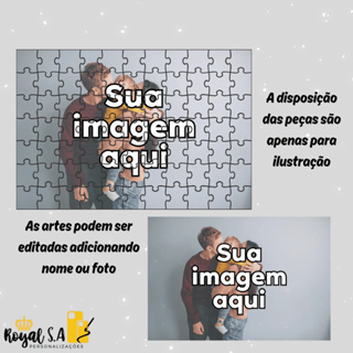 Quebra-Cabeça Personalizado com Sua Arte em MDF - Puzzle 24pç/ 32pç/ 64pç/ 90pç/ 200pç/ 500peças em Oferta na Shopee
