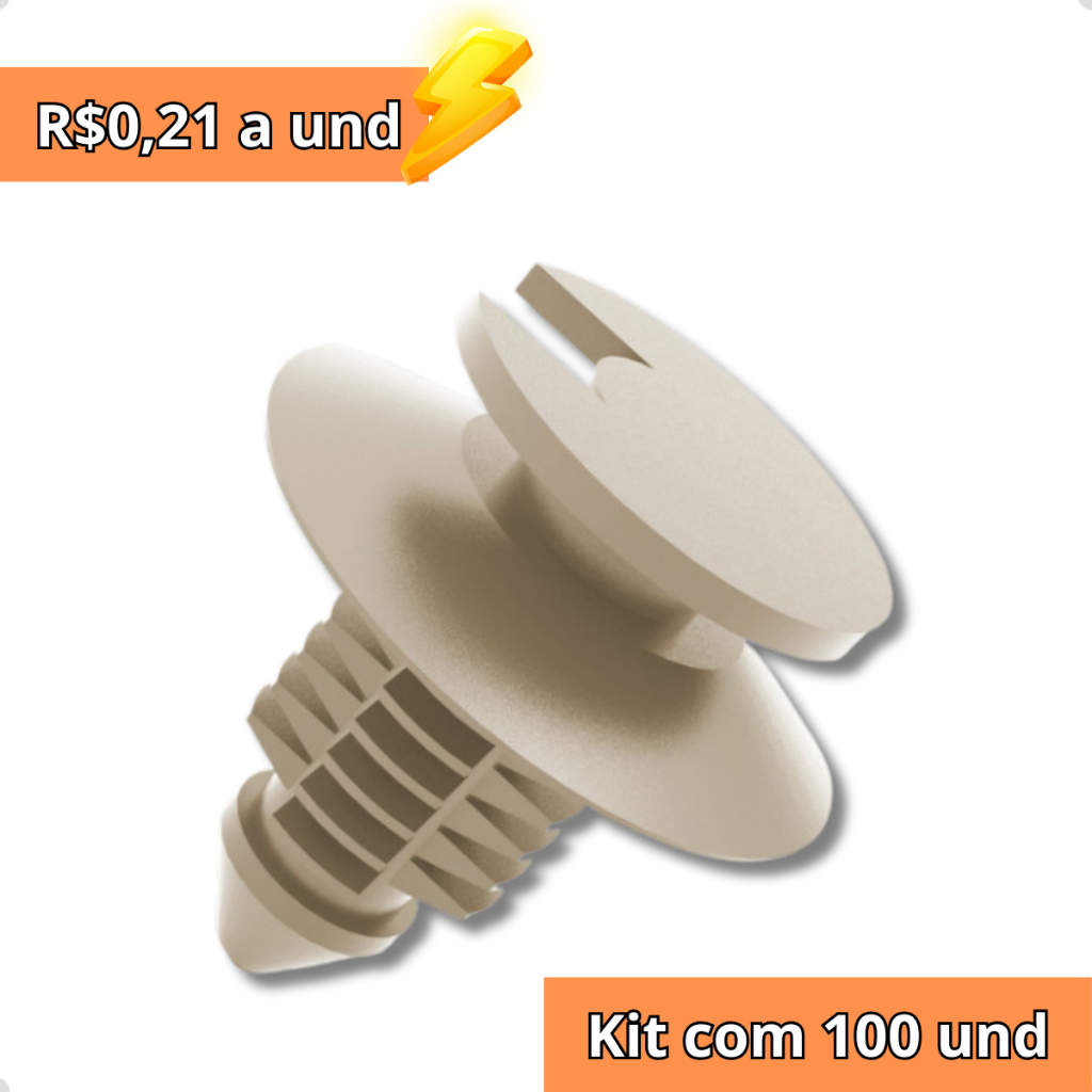 Kit 100 Peças Grampo Presilha Forro Porta Gol Parati Saveiro Voyage em Oferta na Shopee