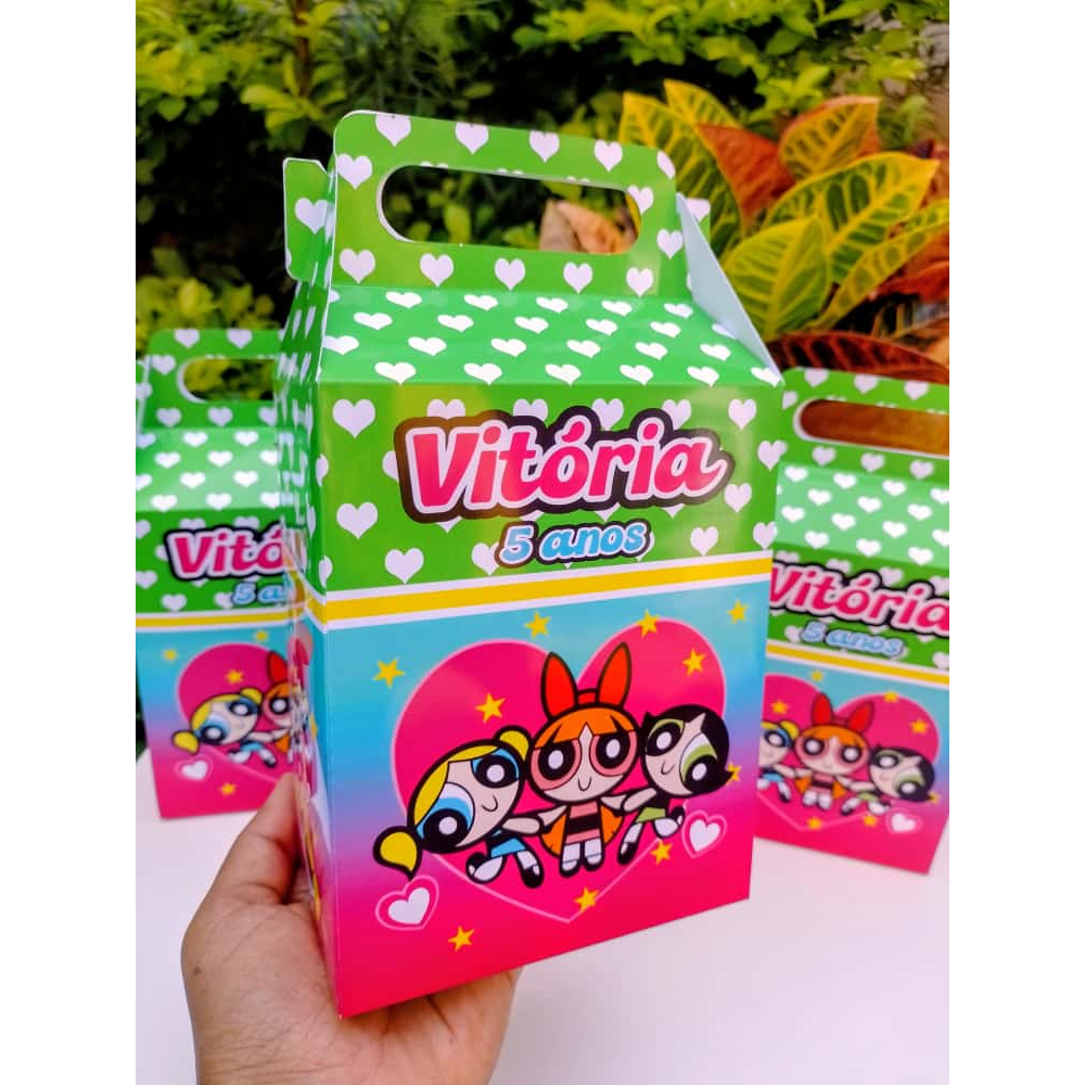 Kit Caixas Maletinhas Surpresa tamanho G Meninas Super Poderosas Personalizadas - Lembrancinha -  Fazemos todos os temas