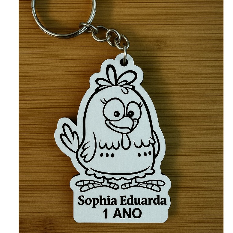Lembrancinha Aniversário Infantil Kit Chaveiro Personalizado Com Nome Galinha Pintadinha Para Menina Menino 20/30/50 Un
