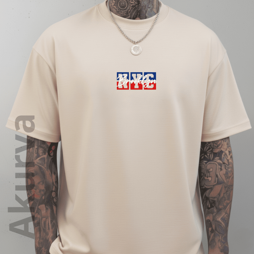 Camiseta Streetwear NYC Brooklyn Camisa Minimalista 100% Algodão Estilo Urbano Confortável- Lançamento Especial