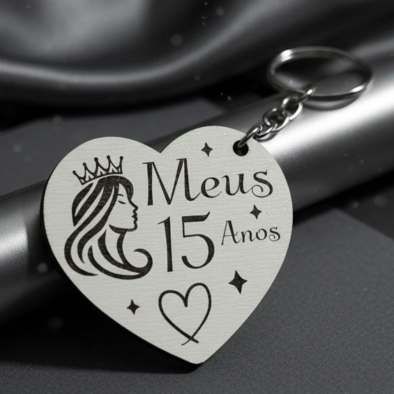 Lembrancinha 15 anos Chaveiro MDF (NÃO GRAVO NOME LEIA O ANUNCIO VEJA AS FOTOS)