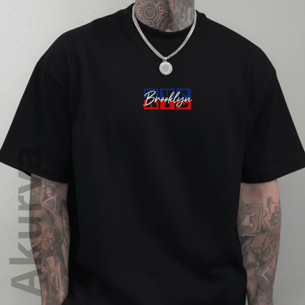 Camiseta Streetwear Confortável NYC Brooklyn Unissex 100% Algodão Premium Casual - Lançamento Especial