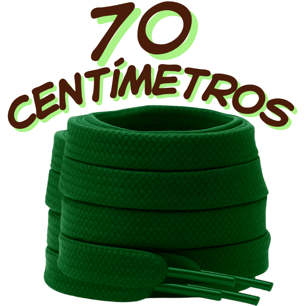 Par de Cadarço Infantil 70 cm Verde Escuro Bandeira Volta as Aulas Calçados do 18 ao 27 Renove