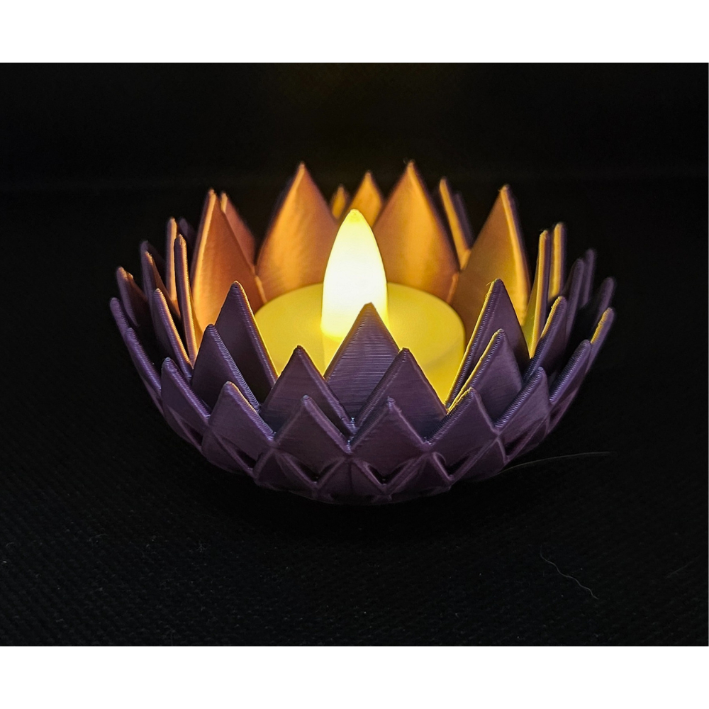 Imagem Suporte para Vela LED – Flor de Lótus Zen