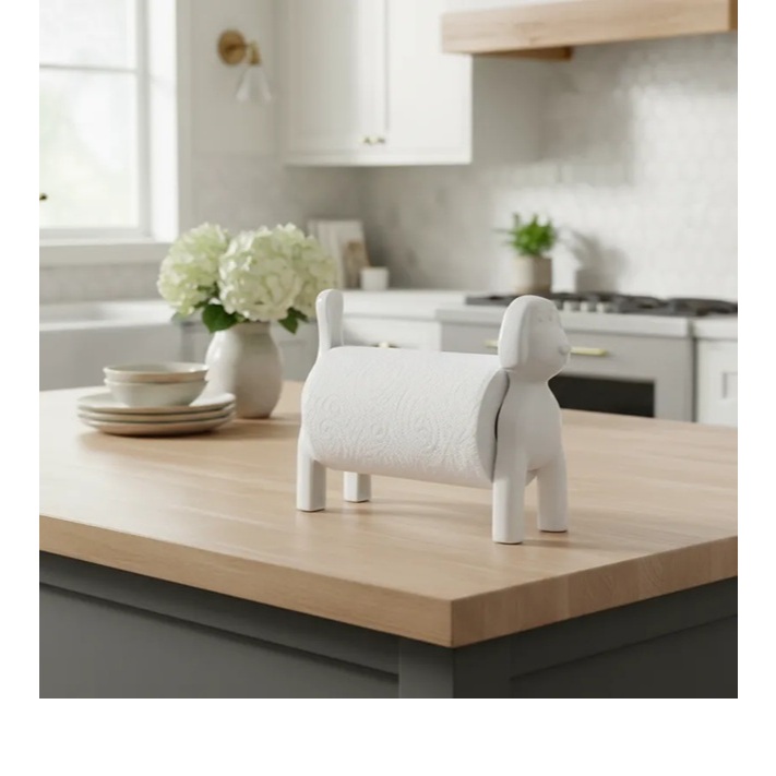Porta Papel Cachorro Dog Branco — imagem 2 de 2
