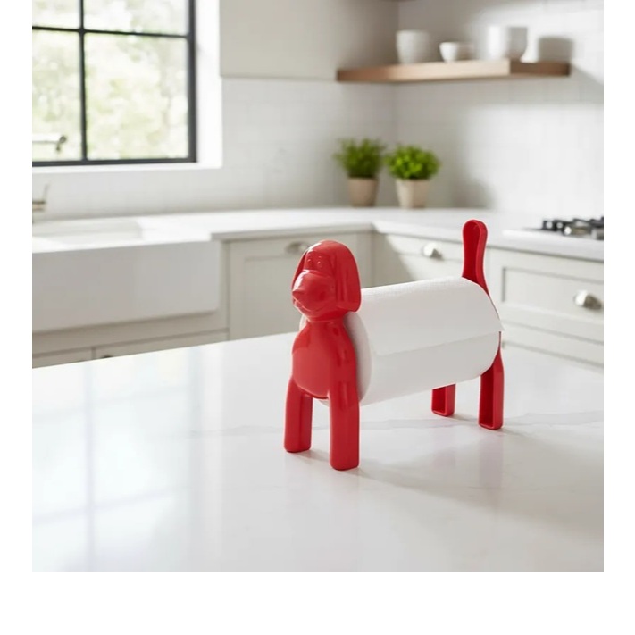 Porta Papel Toalha Dog Cachorro Vermelho em Oferta na Shopee