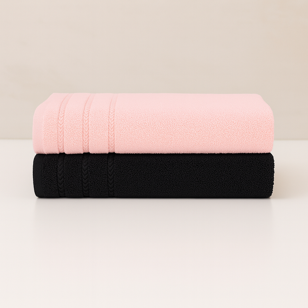 Kit 2 Toalhas Banho Ágata - 100% Algodão