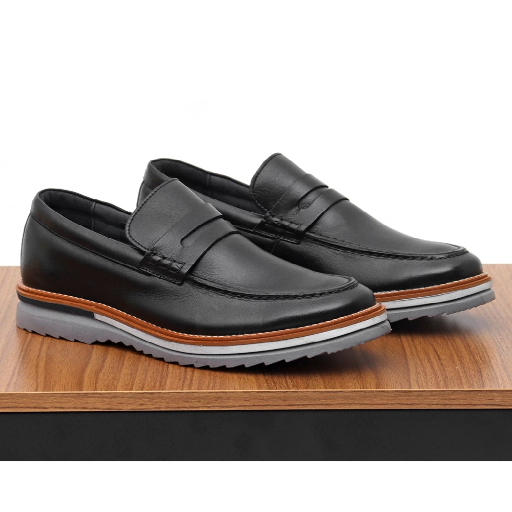 Mocassim Masculino Social Couro Loafer Sapato Drive Mule Slip On Estilo Urbano Trabalho em Oferta na Shopee