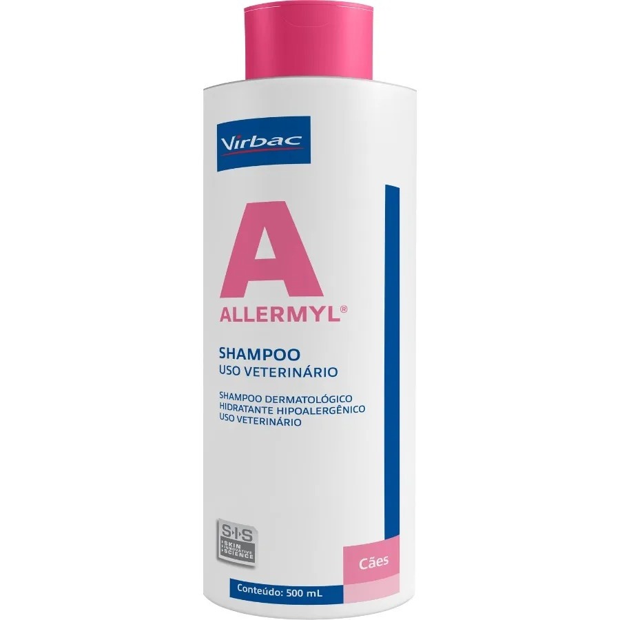 Allermyl SIS 500ml Virbac Shampoo Dermatológico para Cães e Gatos