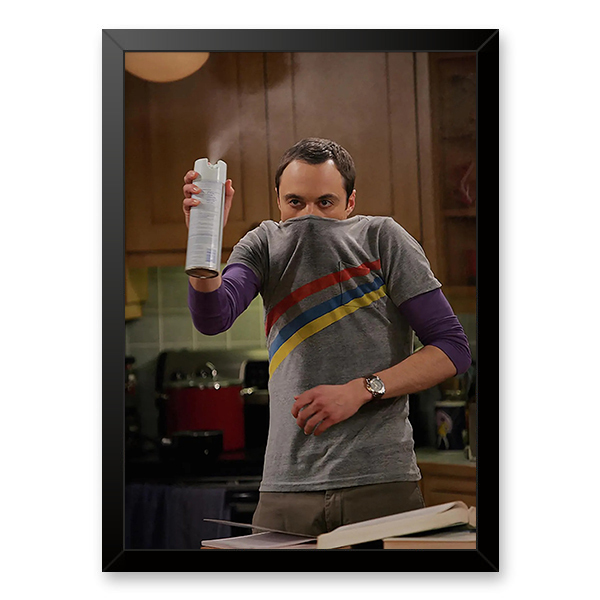 Quadro Sheldon Cooper Decoração Banheiro Divertido