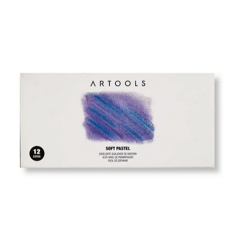 Estojo Giz Pastel Seco – 12 Cores – 689166 – Artools