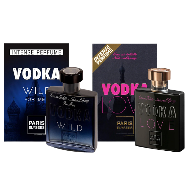 Kit Perfume Vodka Love + Vodka Wild 100ml Paris Elysees