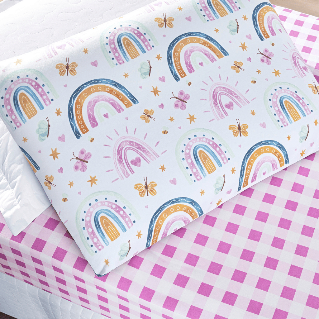 Jogo de Lençol Solteiro Kids 2 Peças Percal 200 Fios Estampado Infantil Lençol Com Elástico Macio