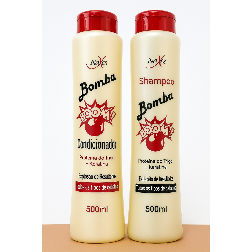 Shampoo + Condicionador Bomba BOOM - Naxos 💥 Promoção RELÂMPAGO!