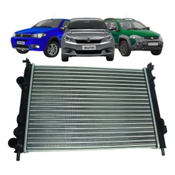 Radiador Palio Fire 2001 2002 2003 Até 2016 Com Ou Sem Ar