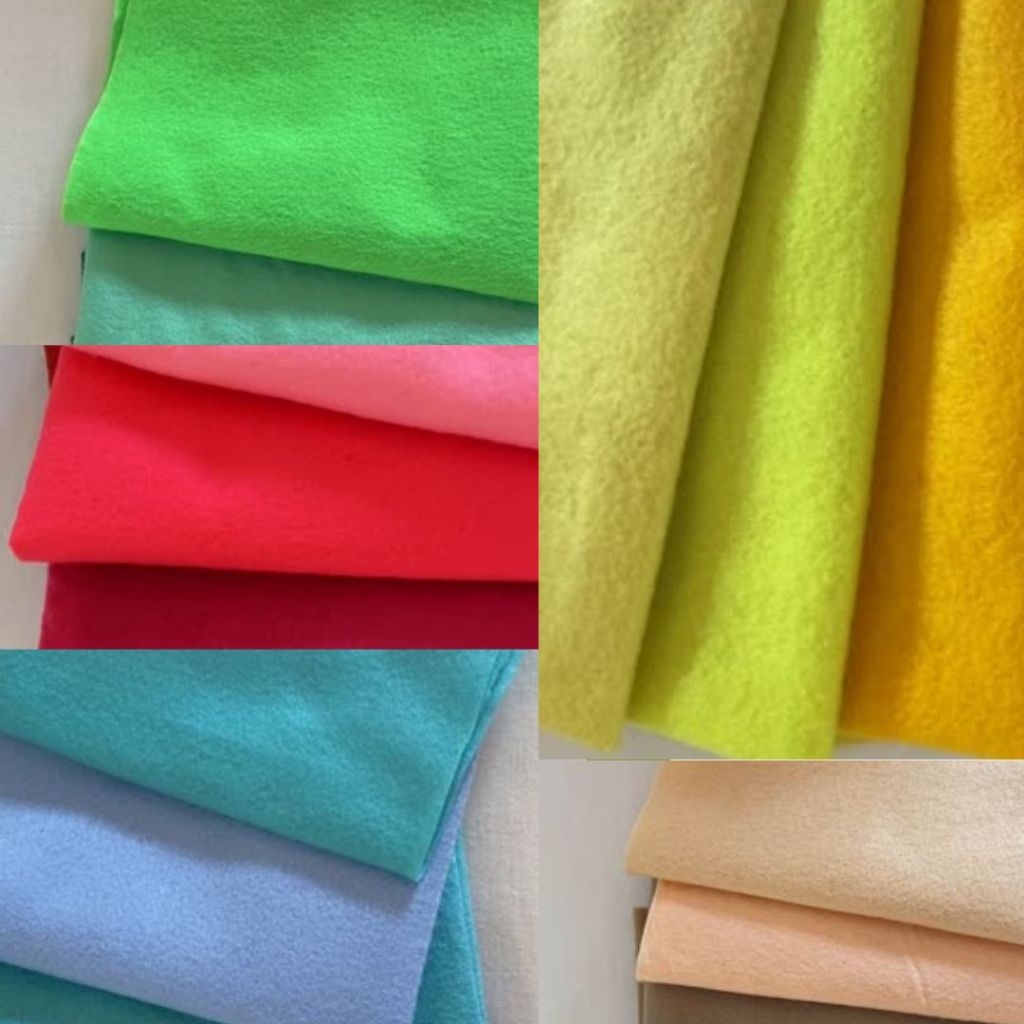 Tecido Feltro Colorido 0,50m x 0,70m – Ideal para Artesanato, Tapetes, Pendurados e Lembrancinhas