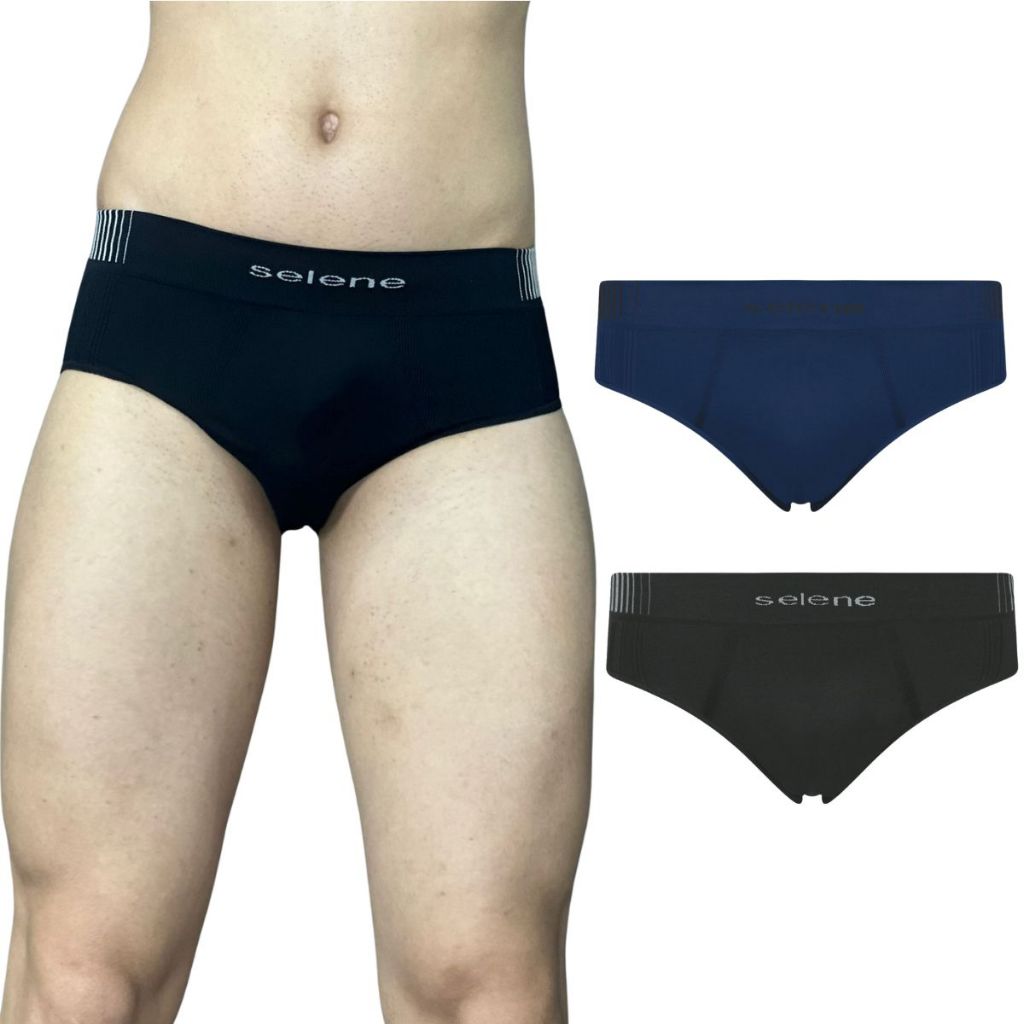 Cueca Slip Selene Clássica Cós Elástico Sem Costura Respirável Poliamida