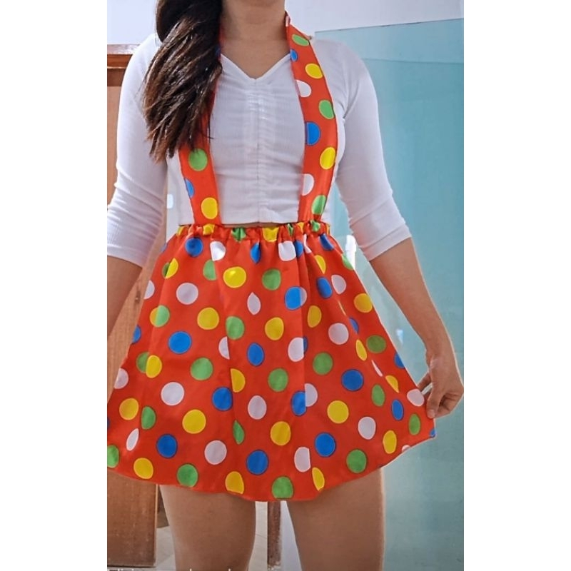 Roupa Palhacinha Feminina ADULTA/JUVENIL Fantasia Circo Carnaval Festa escolares| Saia de Poá Colorida Fantasia Palhaço em Oferta na Shopee
