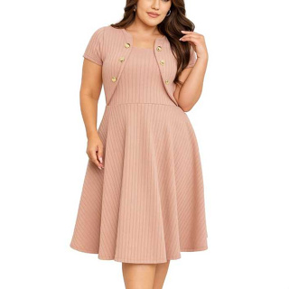 Vestido Midi Evangélico com Blazer Fake Feminino Social Elegante - Look Igreja Culto ou Trabalho em Oferta na Shopee