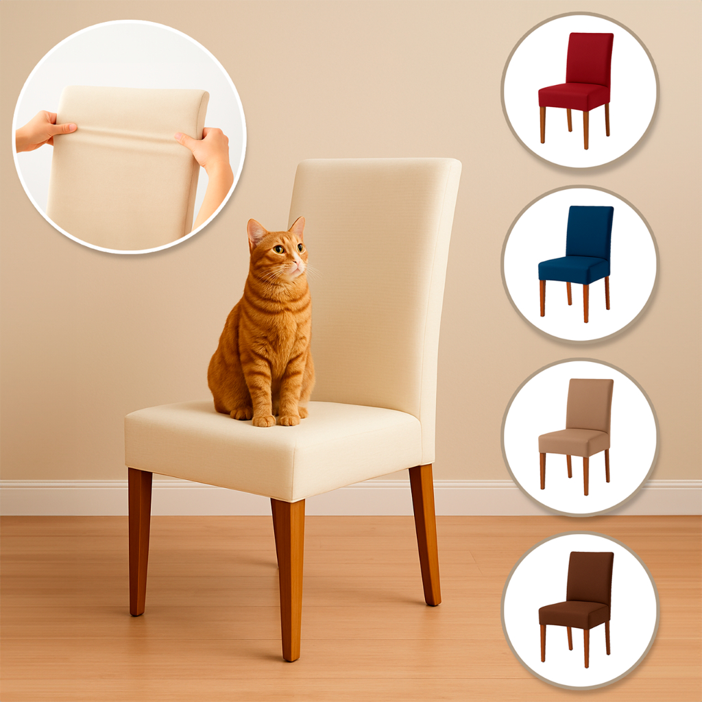 Kit 04 e 02 Capas de Cadeira Revestimento Malha Gel Protetora Ajústavel com Elástico em Oferta na Shopee