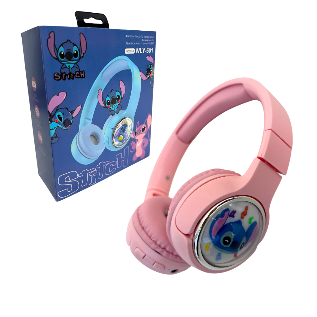 Fone De Ouvido Sem Fio Infantil Bluetooth Headphone Stitch
