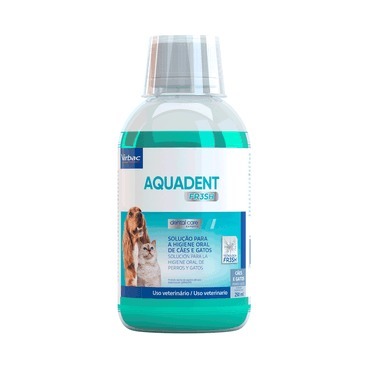 Solução Bucal Contra Mau Hálito Para Cães e Gatos Aquadent Fresh 250ml - Virbac em Oferta na Shopee