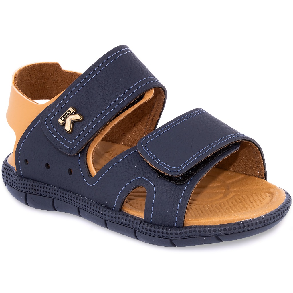 Sandália Klin Papete Menino Infantil Tic Tac Original Casual Capuccino