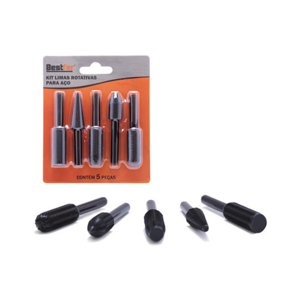 Kit 5 Pçs Lima Rotativa Fresa Retifica Em Aço Ferro Metais em Oferta na Shopee