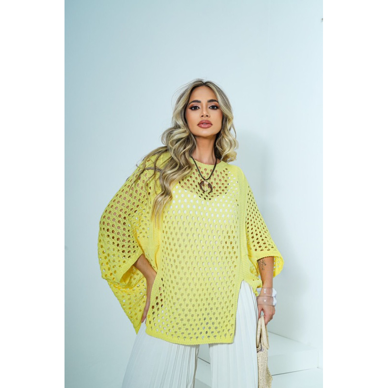 Blusa feminina tricot Despojada Chique Kimono Fechada Ponto Crochê CASULO Veste do 38 ao 50/52