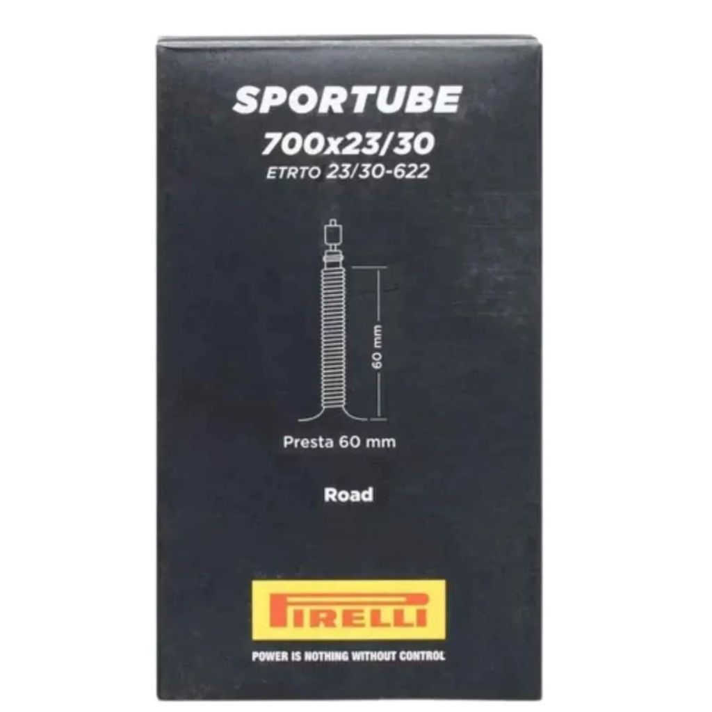 Câmara de Ar Pirelli Sportube Aro 700X 23/30 Válvula Presta 60mm Road Bike Speed Ciclismo