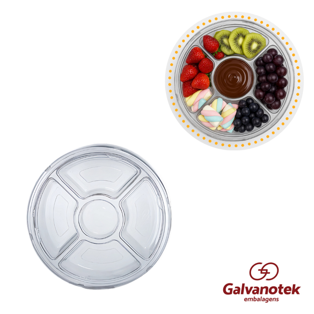 Petisqueira Descartável Com 4 Divisórias G540 com 10~40 unidades - Galvanotek off em Oferta na Shopee