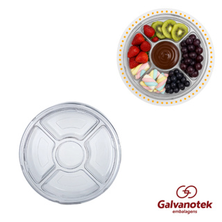 Petisqueira Descartável Com 4 Divisórias G540 com 10~40 unidades - Galvanotek off em Oferta na Shopee