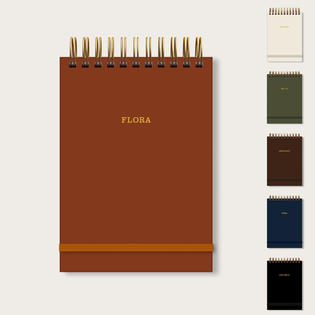 Bloco de Notas Clássico Luxo A5 15x21cm Personalizado em Hot Stamping Dourado Revestimento Percalux em Oferta na Shopee