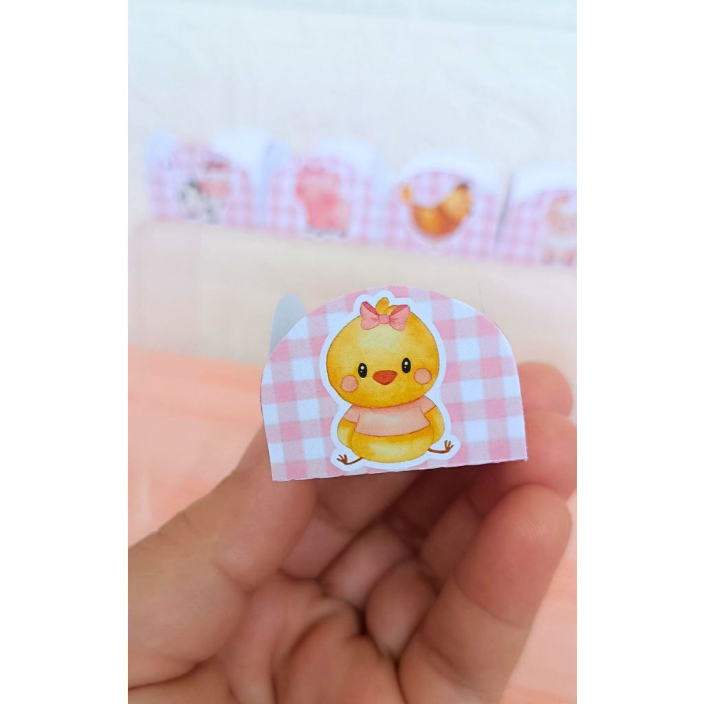 Forminha de Doces Fazendinha menina (Rosa) Personalizados /Lembrancinha de Festa /Aniversário