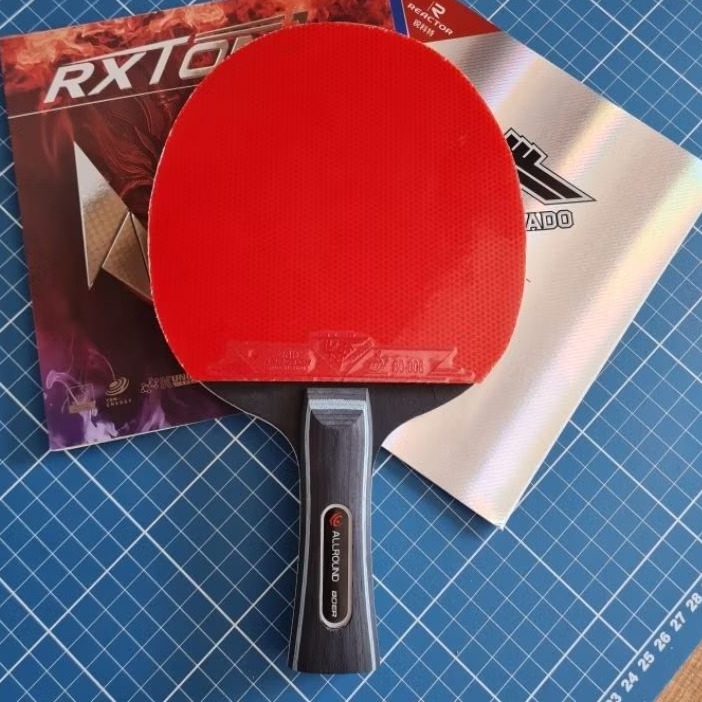 Raquete Profissional de Tênis de mesa/Ping Pong Lion  preta e azul Loki Rxton1 ITTF  Clássica/ Classineta