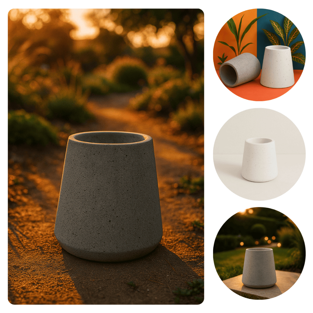 Vaso Cachepot para Plantas BAUZ Decoração Para Mesa Escritório e Sala