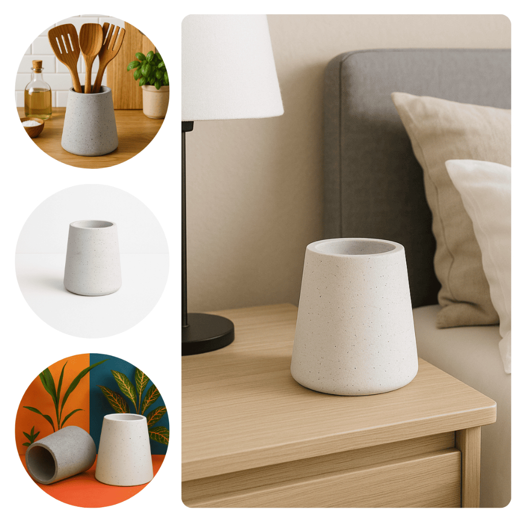Cachepot Vaso para Plantas BAUZ Cimento Decorativo Vasinho Decorativo