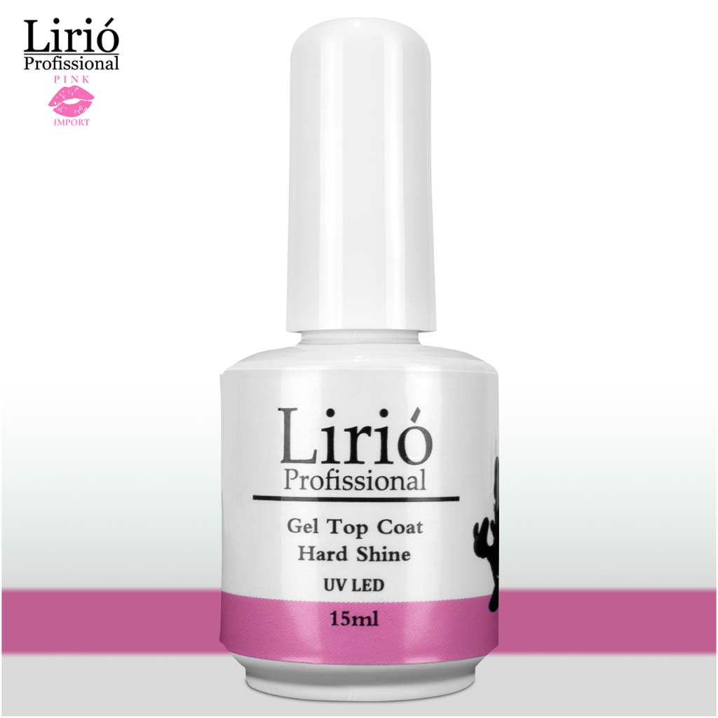 Top Coat Selante Lirió Rosa em gel para unhas de Porcelana Acrigel Fibra de Vidro Finalizador Unhas