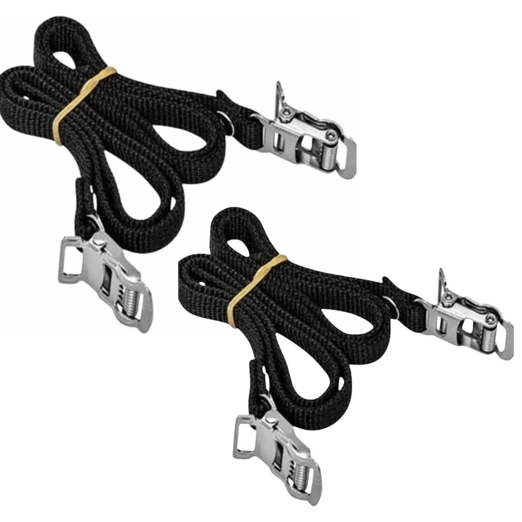 2 Pares de correias para pedal  bicicleta Fixar Em Racks, Firma-pé Cinta ajustável de nylon resistente para performance