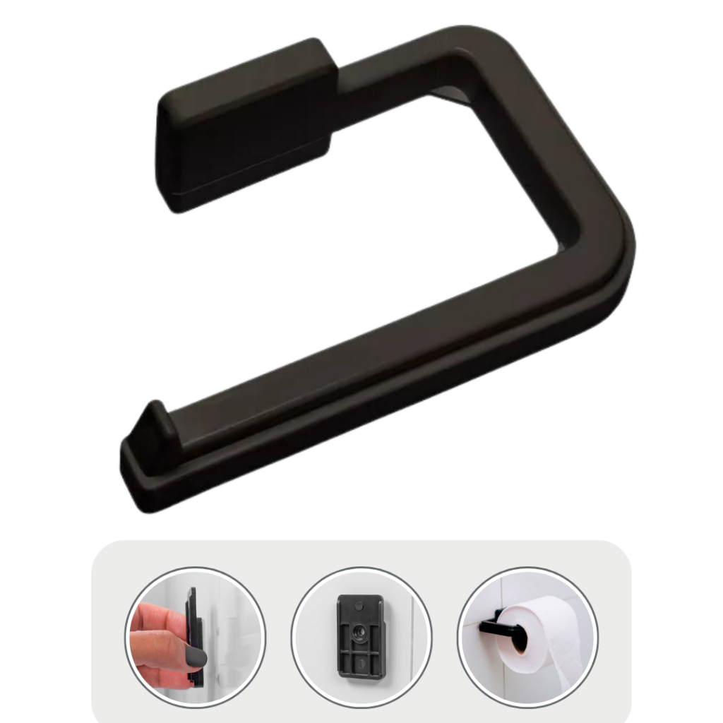 Porta Papel Higiênico Banheiro Plástico Luxo Parede Fácil Instalação Achadinhos Top Promoção