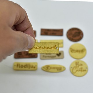 Etiquetas Em Couro Sintético Personalizada Sua Loja 100uni