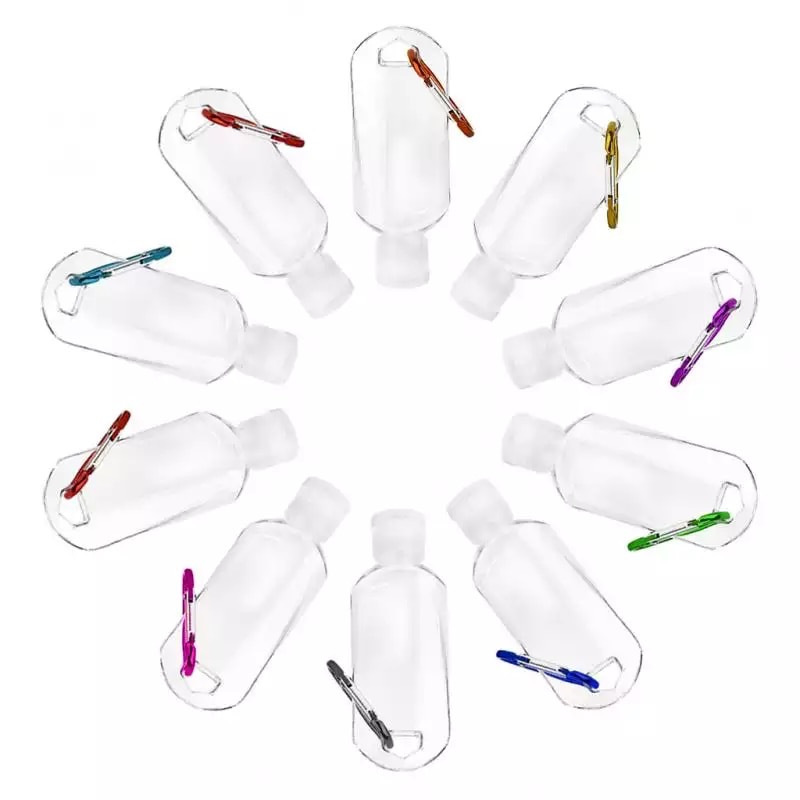 Kit 15 Frascos Álcool Gel Chaveiro Com MOSQUETAO Bolsa Mochila em Oferta na Shopee