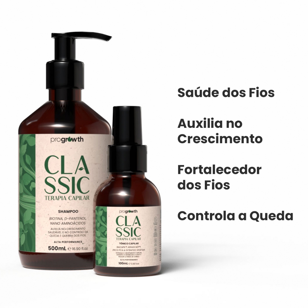 Kit Crescimento Capilar Progrowth Tônico Para Cabelo e Shampoo em Oferta na Shopee