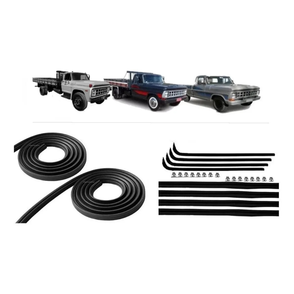 Kit Borracha Canaleta E Pestana Porta F1000 F4000 1972 A 1992 em Oferta na Shopee