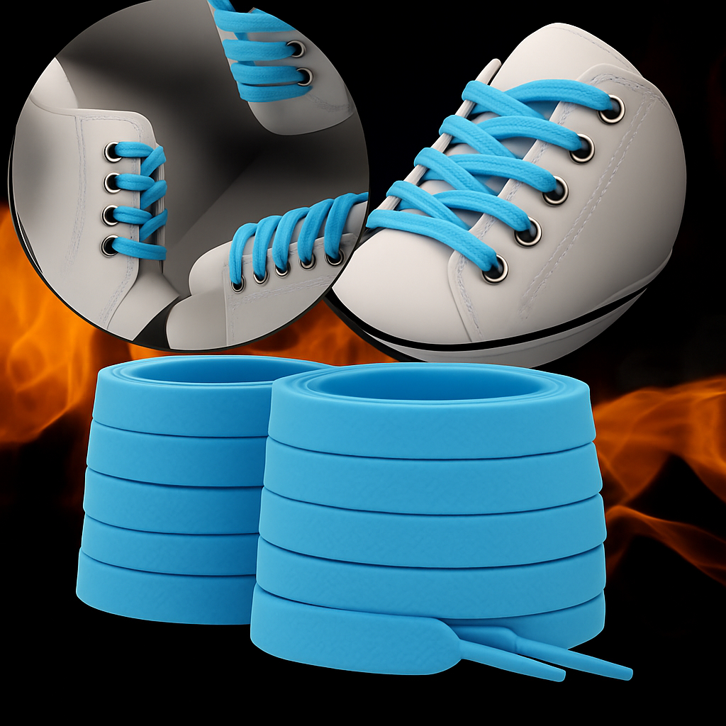 Par de Cadarço Infantil 70 cm Azul Claro Cheios de Estilo para Calçados do 18 ao 27 Renove Qualidade