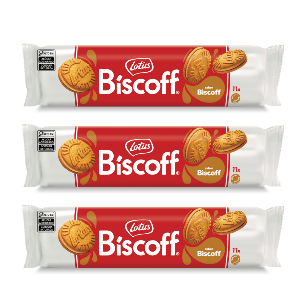 3 Biscoito Lotus Biscoff Recheado Sabor Cream Biscoff 110g