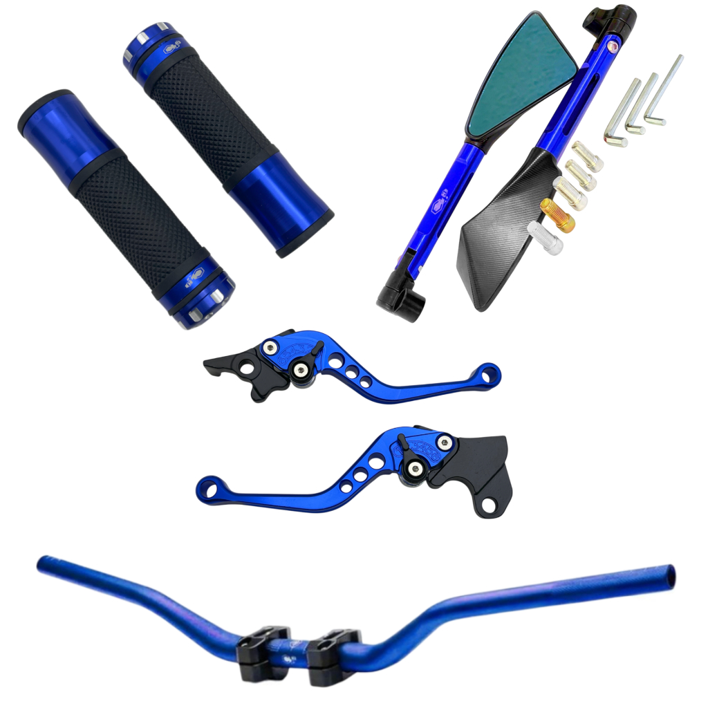 KIT DE GUIDÃO COM MANETE + RETROVISOR TOMOK MANOPLA UNIVERSAL P/ MOTO XTZ 250 LANDER FAZER 150 250 em Oferta na Shopee